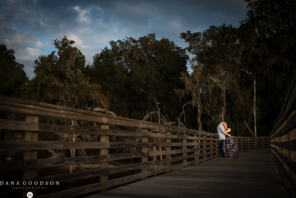 Waterfront photo from engagement session at Alpine Groves Park